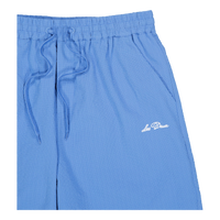 Stan Seersucker Swim Shorts 2. Washed Denim Blue
