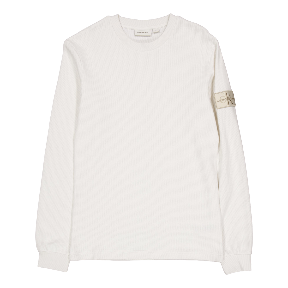 Badge Waffle Ls Tee Ybi Ivory