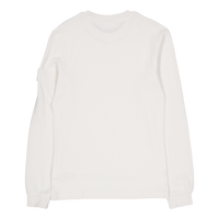 Badge Waffle Ls Tee Ybi Ivory