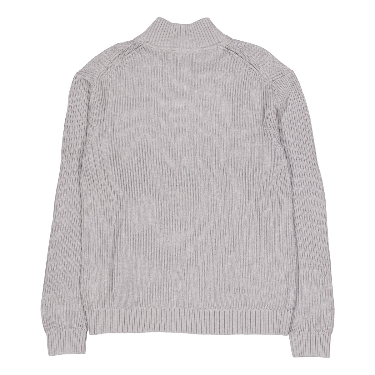 Woven Label Zip Through Sweate P41 Grey Heather