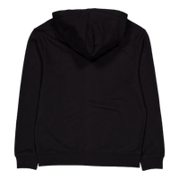 Woven Label Zip Through Hoodie Beh Ck Black