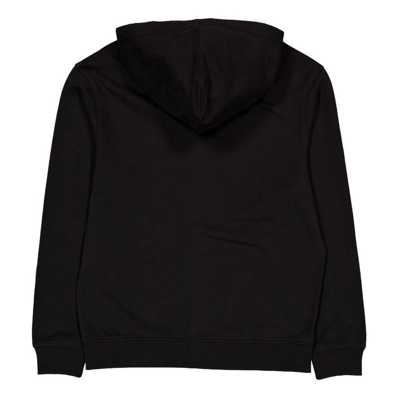 Woven Label Zip Through Hoodie Beh Ck Black