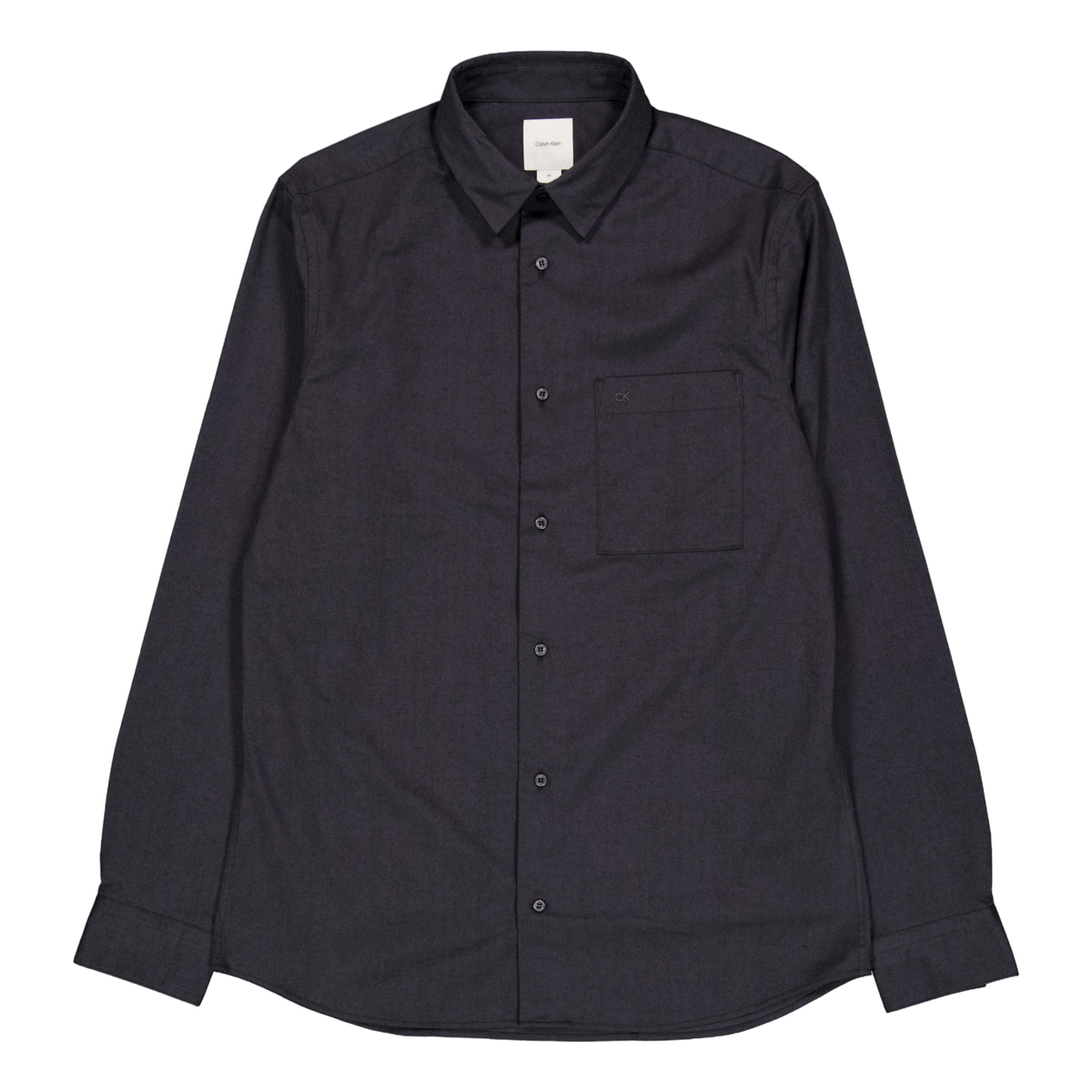 Flannel Solid Shirt Bac Asphalt