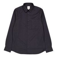 Flannel Solid Shirt Bac Asphalt