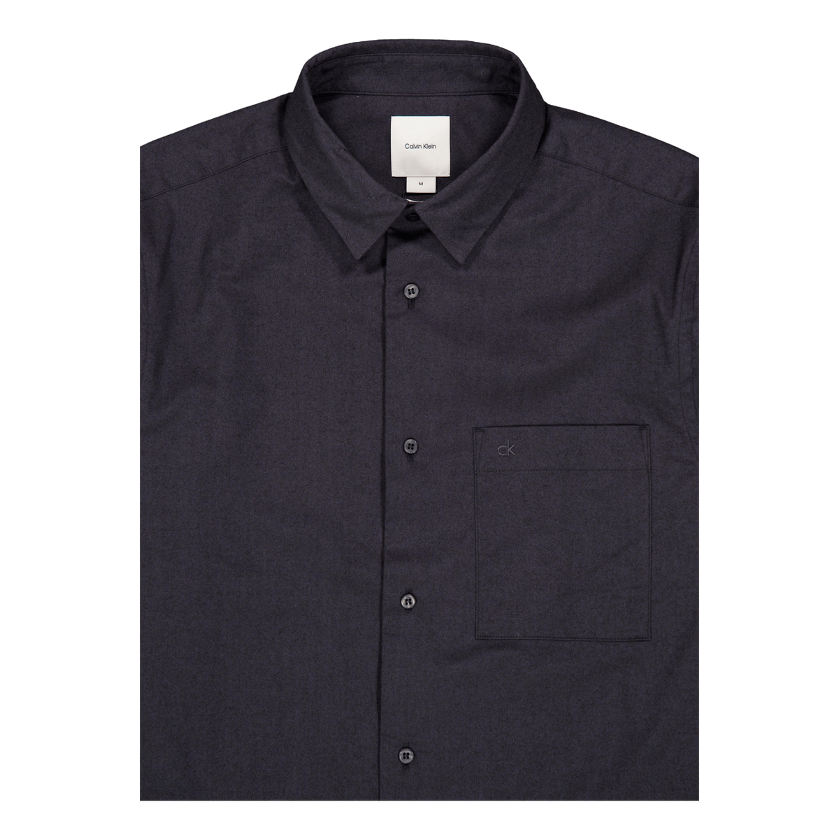 Flannel Solid Shirt Bac Asphalt