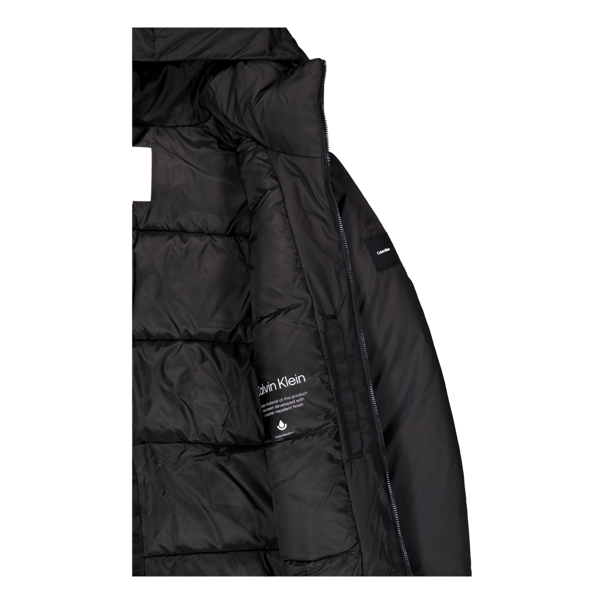 Non Quilt Padded Hooded Jacket Beh Ck Black