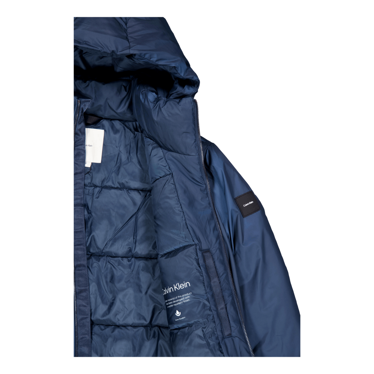 Non Quilt Padded Hooded Jacket Ppk Ink