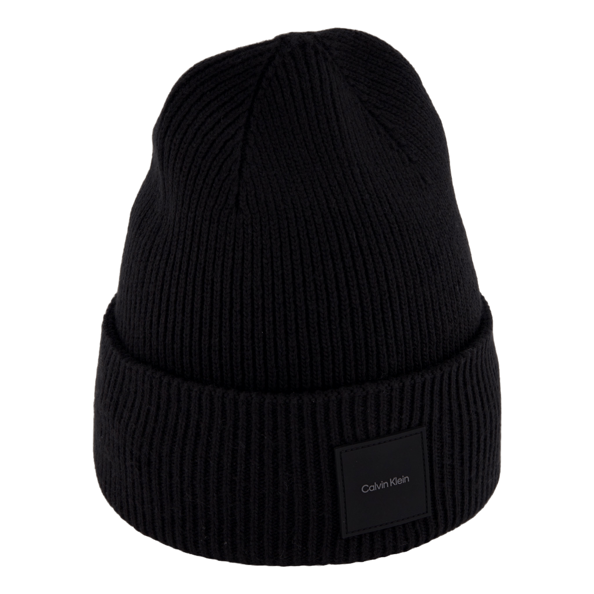 Cotton/wool Fine Rib Beanie Beh Ck Black