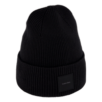 Cotton/wool Fine Rib Beanie Beh Ck Black