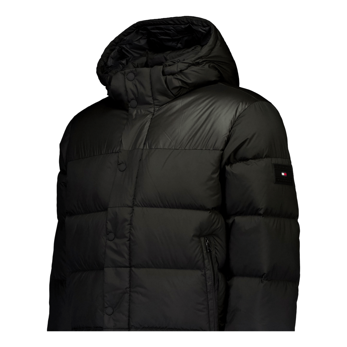 Mix Down Hooded Puffer Jacket