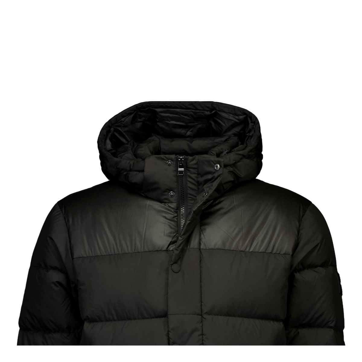 Mix Down Hooded Puffer Jacket