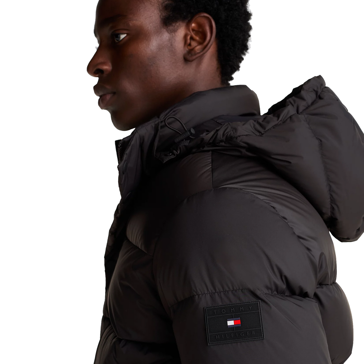 Mix Down Hooded Puffer Jacket