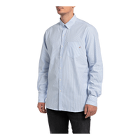 Striped Cotton Poplin Shirt 010 White/blue