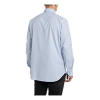 Striped Cotton Poplin Shirt 010 White/blue