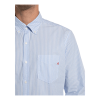 Striped Cotton Poplin Shirt 010 White/blue