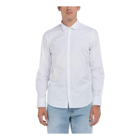 Stretch Poplin Shirt 001 White