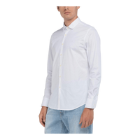 Stretch Poplin Shirt 001 White