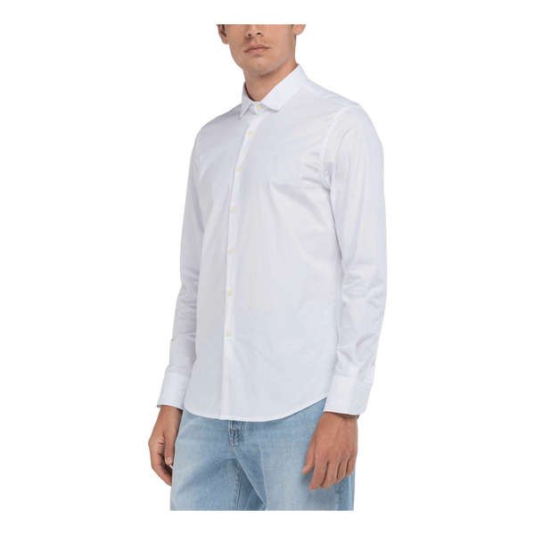 Stretch Poplin Shirt 001 White