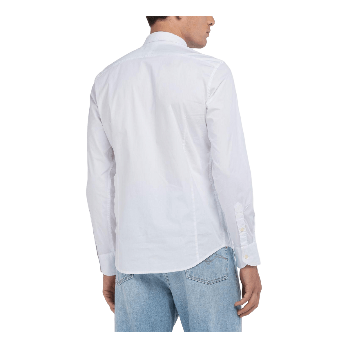 Stretch Poplin Shirt 001 White