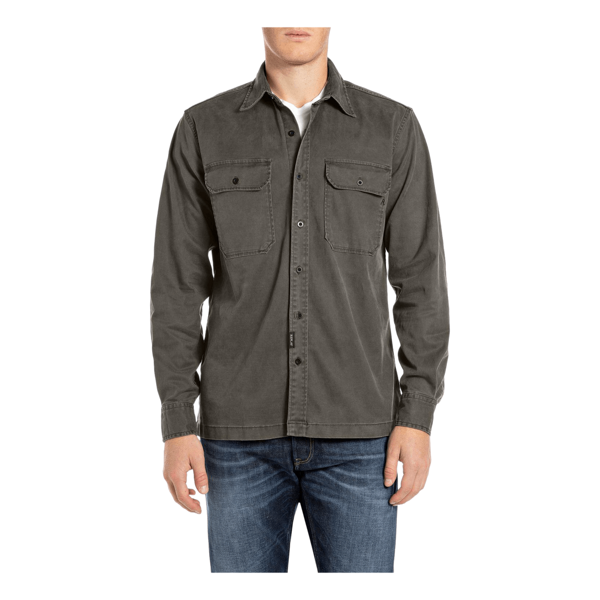 Washed Shirt 935 Dark Olive