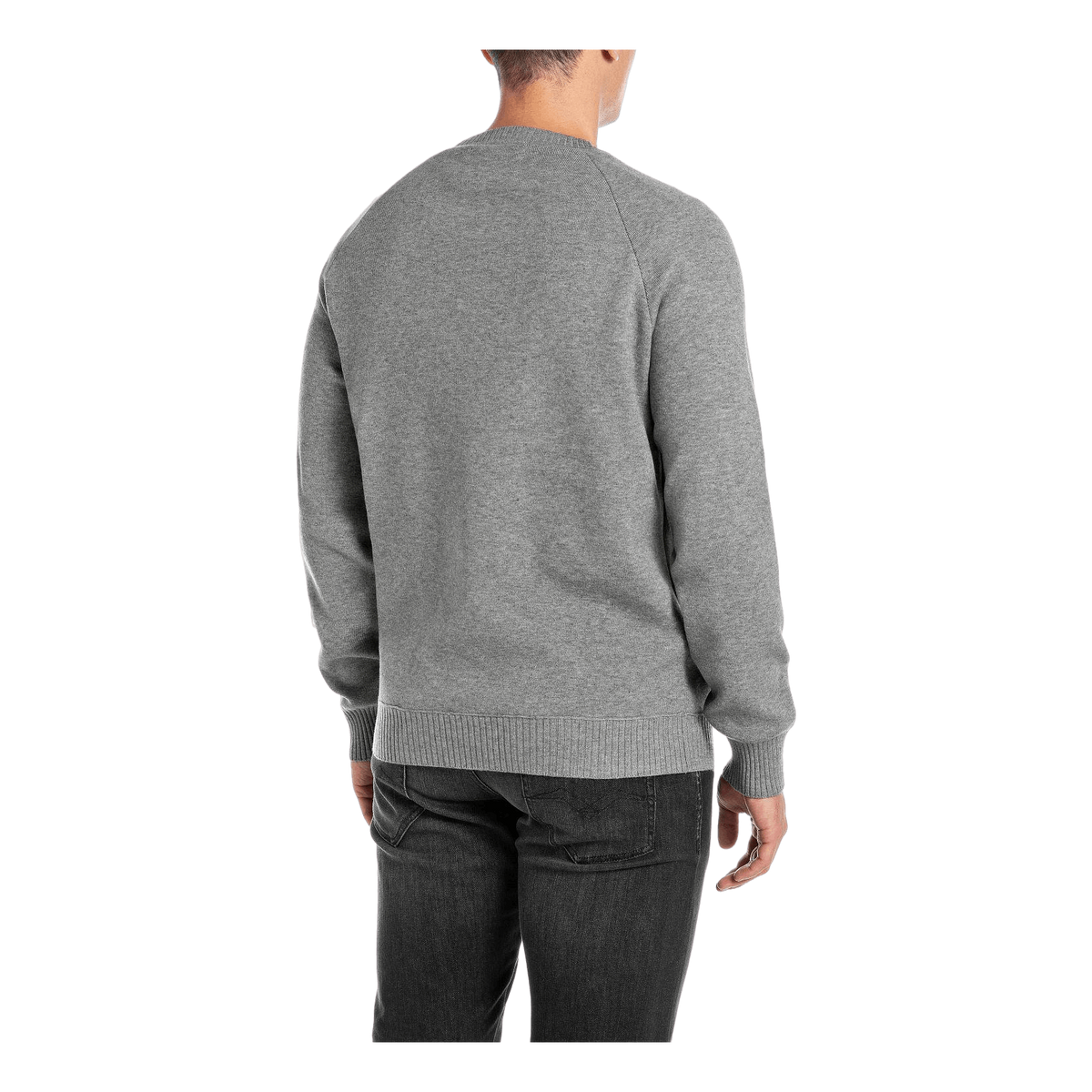 Crew Neck Knit M08 Iron Melange