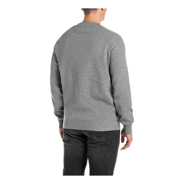 Crew Neck Knit M08 Iron Melange