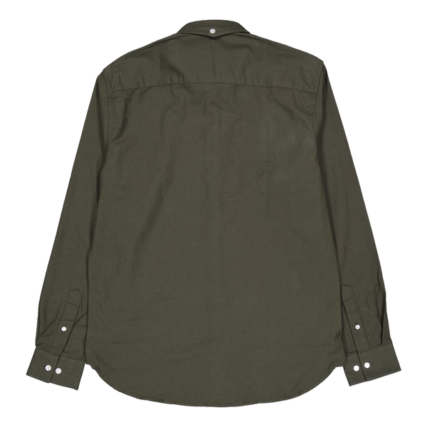 Oxford Stretch Plain L/s Army