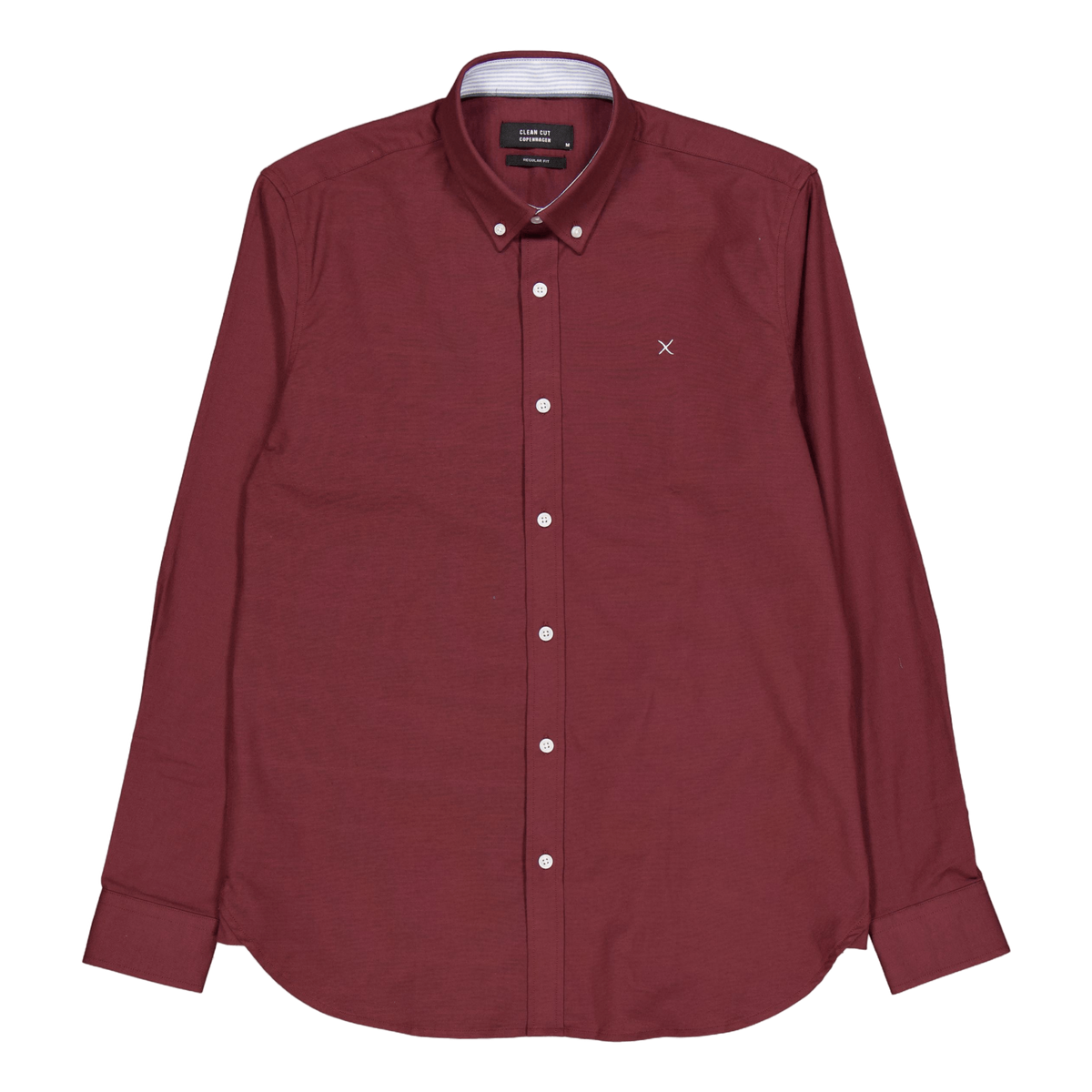 Oxford Stretch Plain L/s Dark Plum