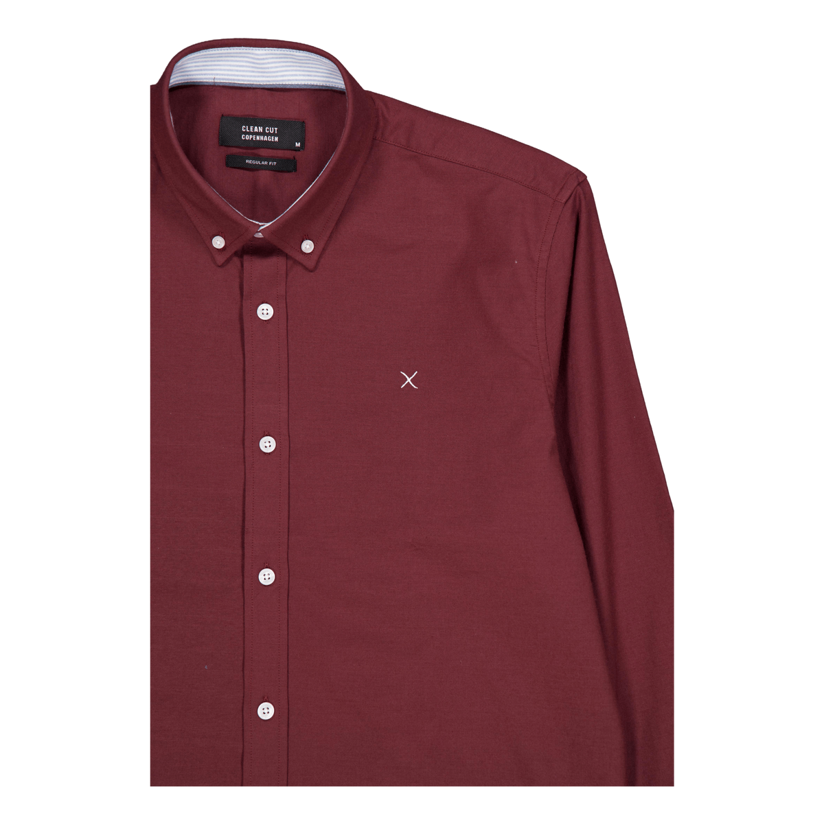 Oxford Stretch Plain L/s Dark Plum