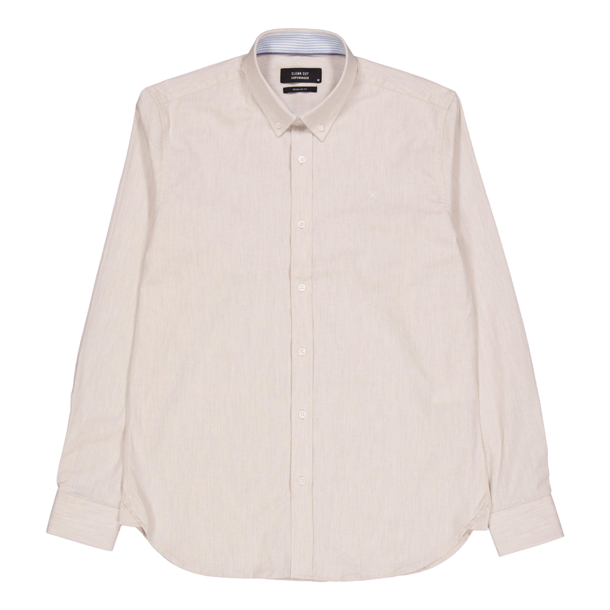 Oxford Stretch Plain L/s Sand Melange