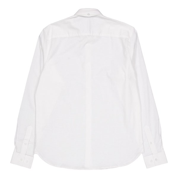 Oxford Stretch Plain L/s White 01