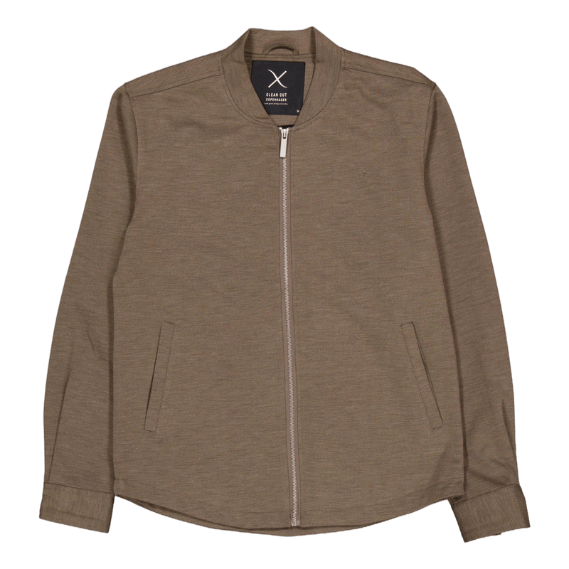 Brendon Jersey Jacket Dark Khaki