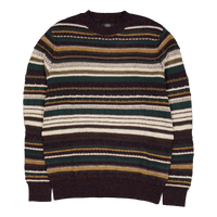 Phillip Wool Knit Deep Green/ecru Stripe