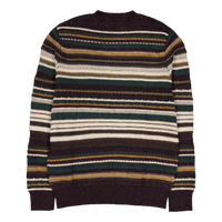 Phillip Wool Knit Deep Green/ecru Stripe