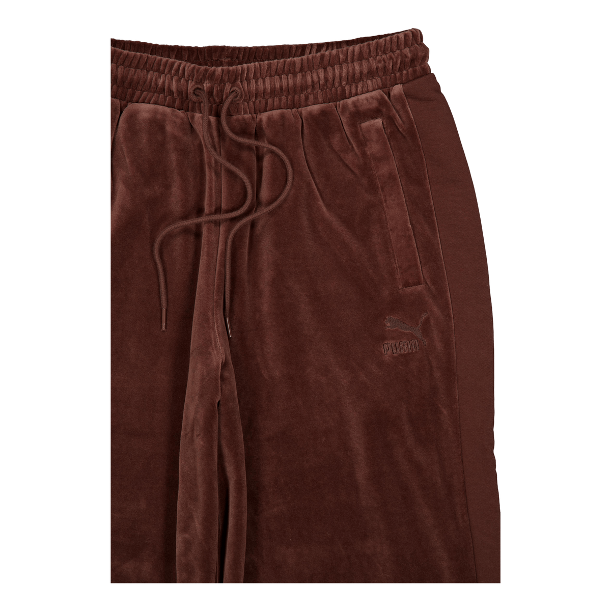 T7 Oversized Velour Track Pant Brown