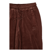 T7 Oversized Velour Track Pant Brown