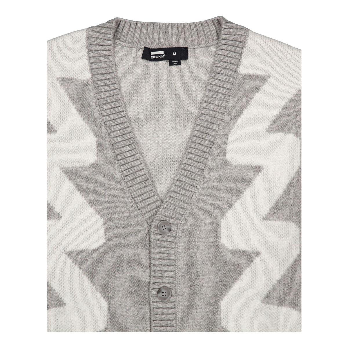 Tom Cardigan Ax5 Grey Melange Wave