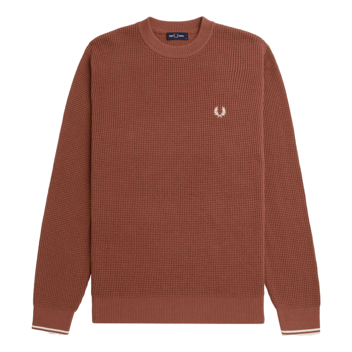 Waffle Stitch Jumper S54 Whisky Brown