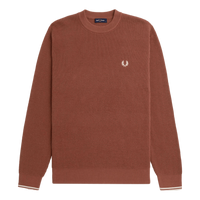 Waffle Stitch Jumper S54 Whisky Brown