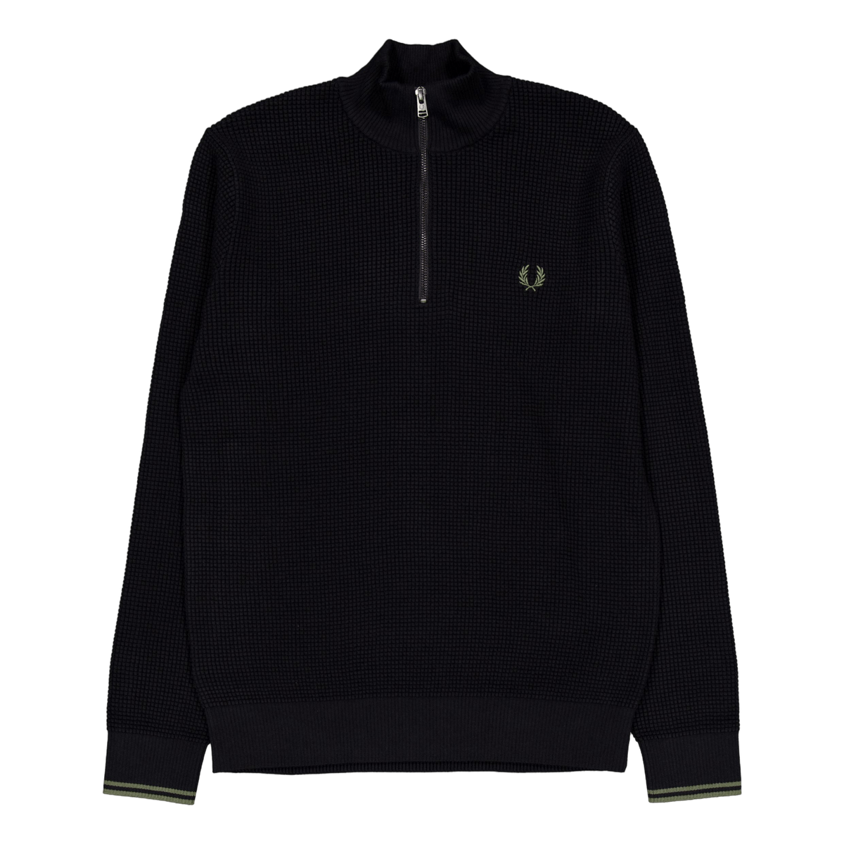 Waffle Stitch Half Zip Jmpr 102 Black