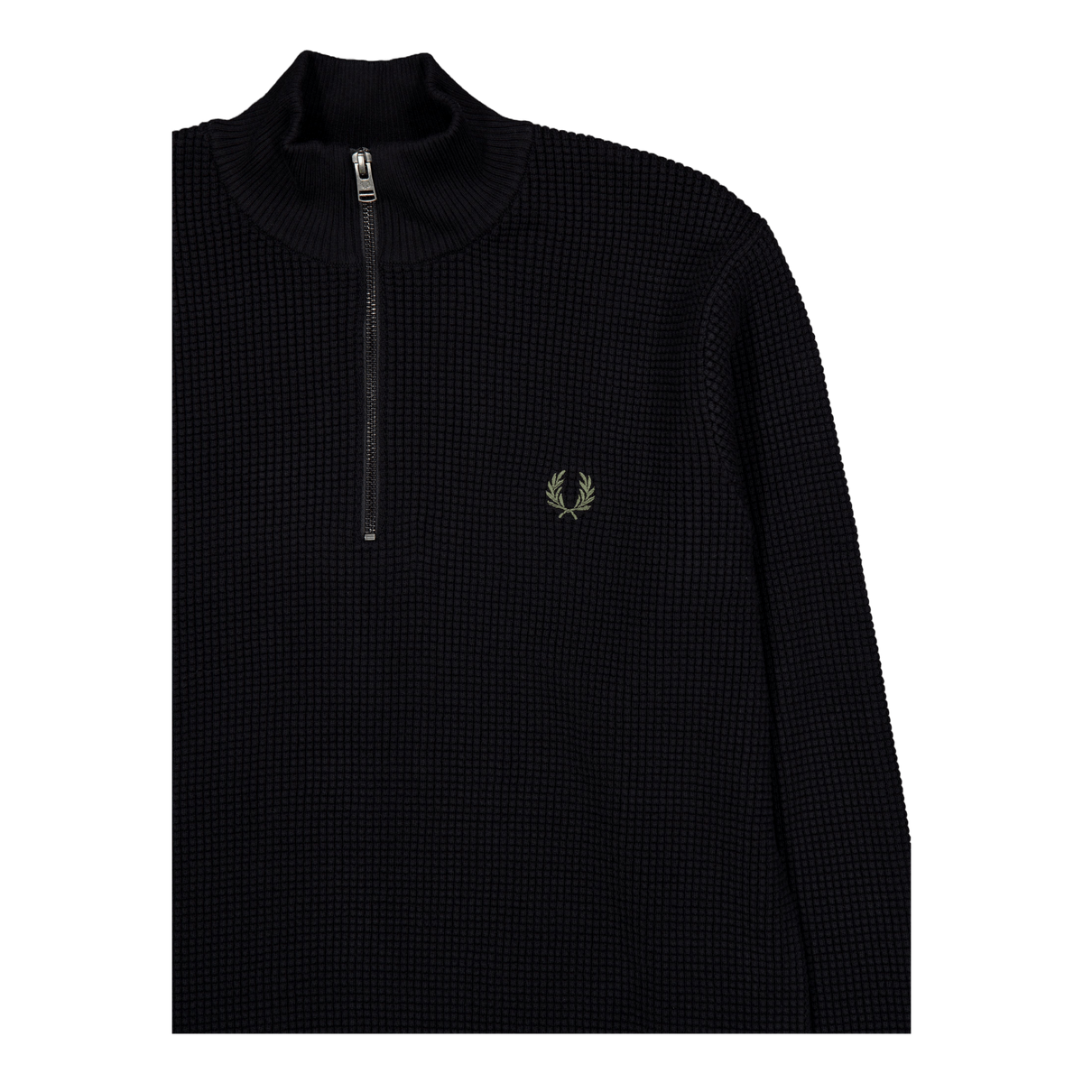 Waffle Stitch Half Zip Jmpr 102 Black