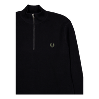 Waffle Stitch Half Zip Jmpr 102 Black