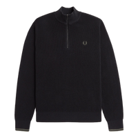 Waffle Stitch Half Zip Jmpr 102 Black