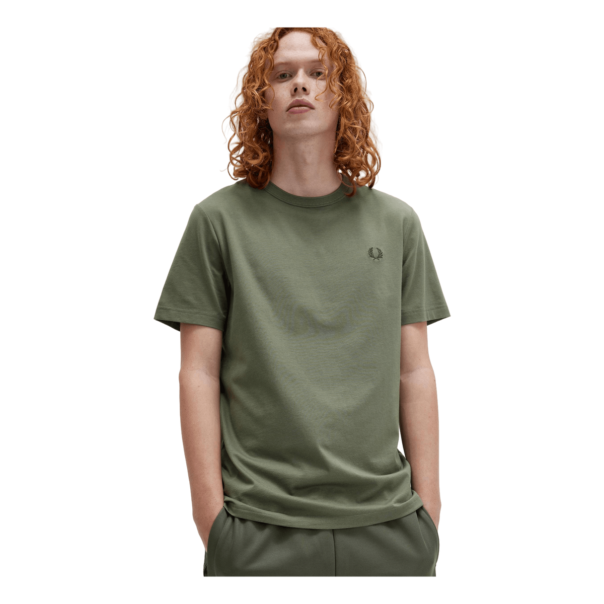 Crew Neck T-shirt W49 Laurel W Green/ngt Green