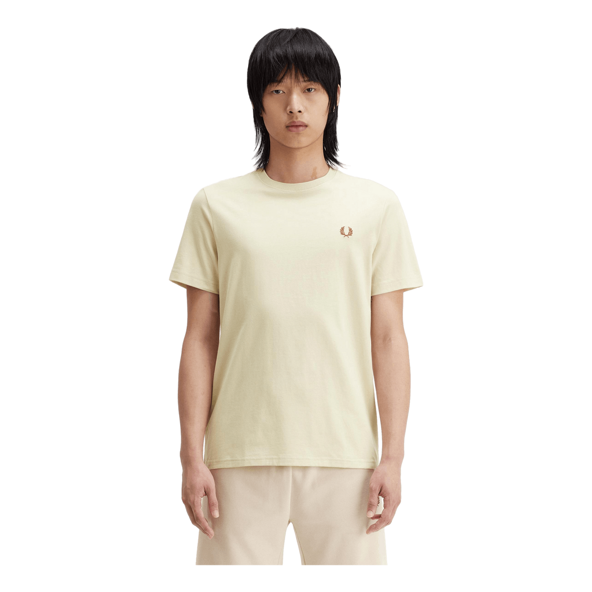 Crew Neck T-shirt W69 Oatmeal/w Brown