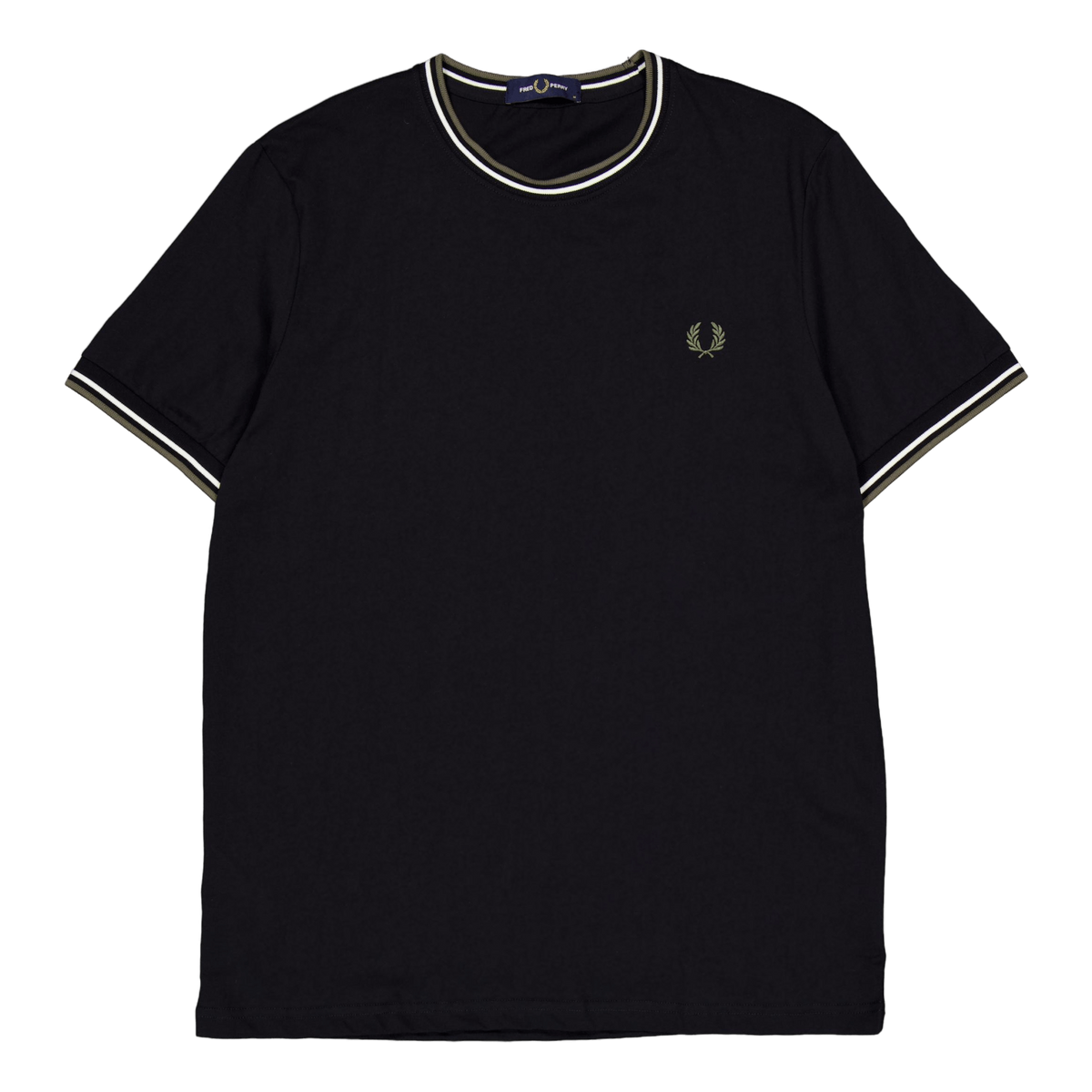 Twin Tipped T-shirt W54 Blk/ecru/laurel W Green