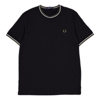 Twin Tipped T-shirt W54 Blk/ecru/laurel W Green