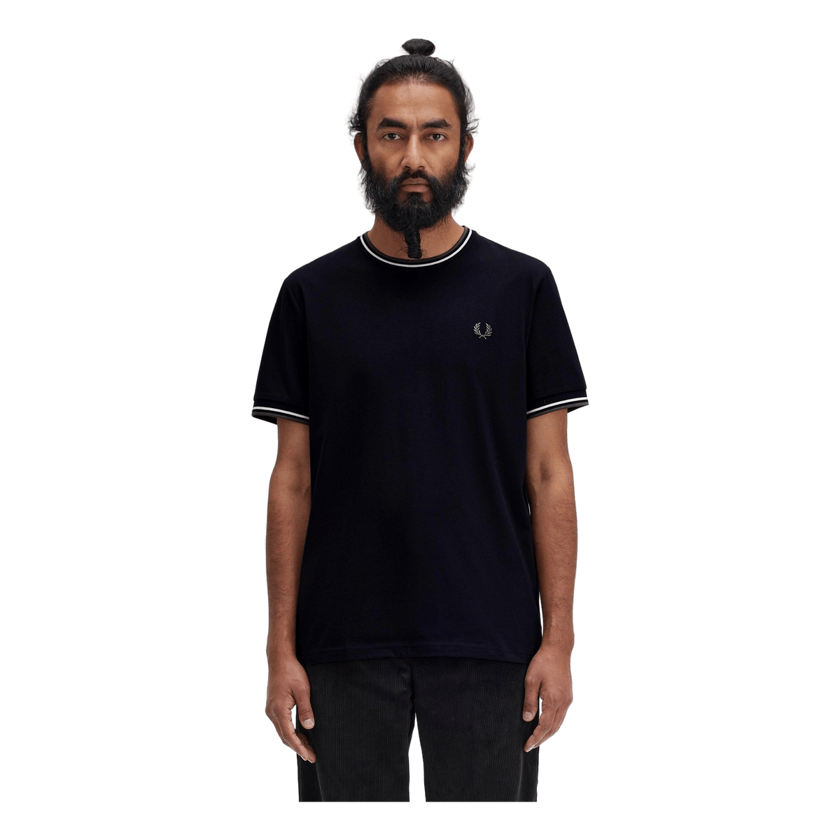 Twin Tipped T-shirt W54 Blk/ecru/laurel W Green