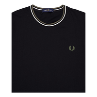 Twin Tipped T-shirt W54 Blk/ecru/laurel W Green