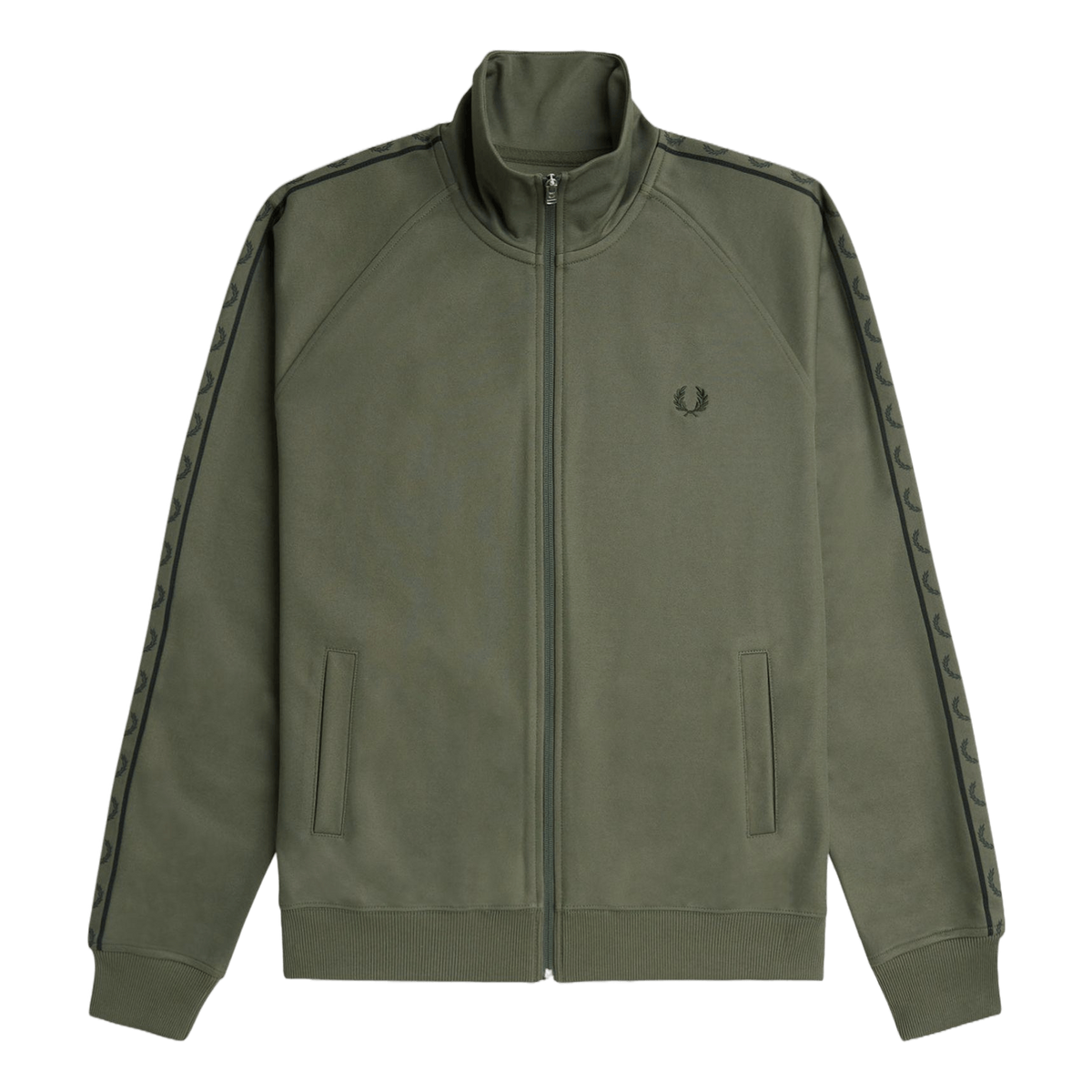 Contrast Tape Track Jkt W49 Laurel W Green/ngt Green